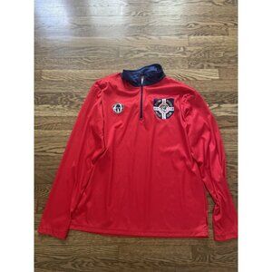 Spartan Titan Mercury Wrestling Club 1/4 Zip Warm Up Pullover Jacket Large Red